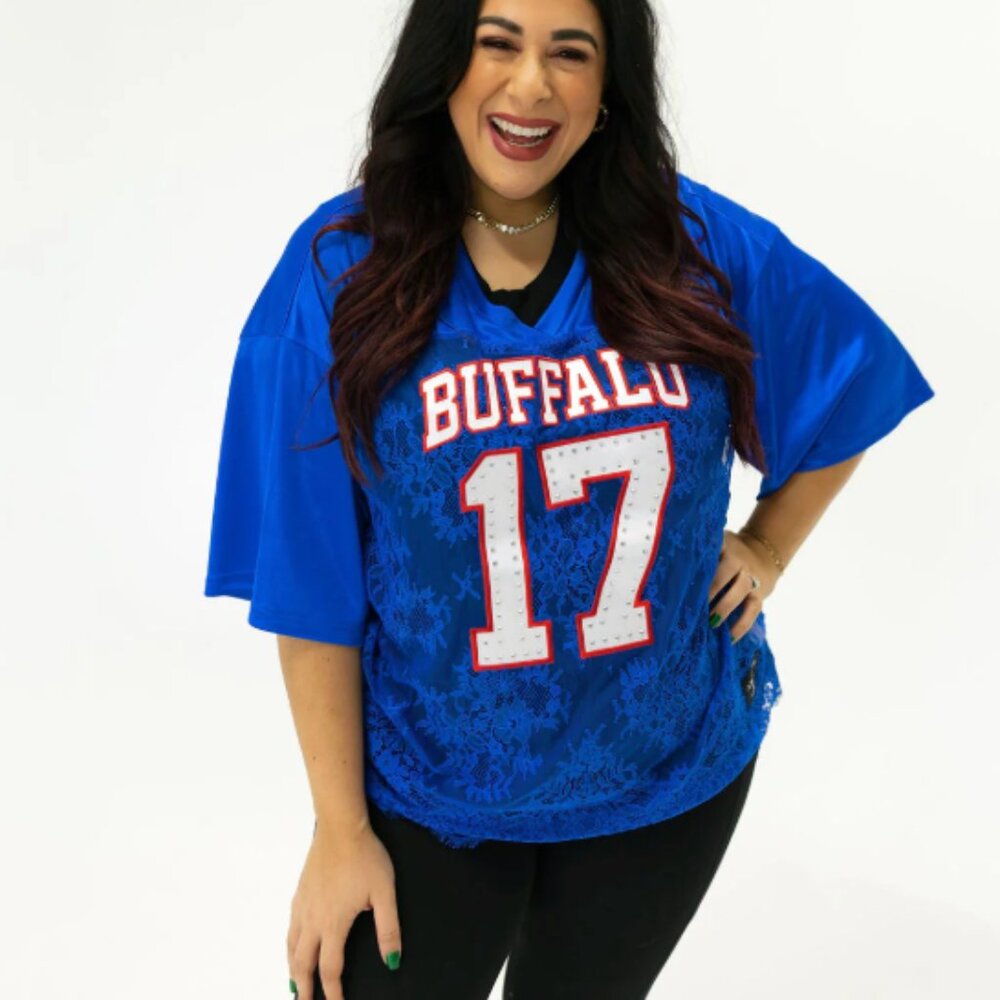 by abigail Lee lace me up jersey shirt